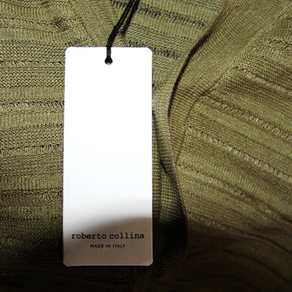 BNWT SS20 ROBERTO COLLINA POLO COLLAR CARDIGAN 54 - Picture 7 of 8